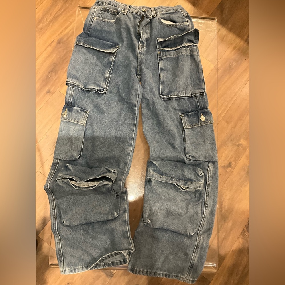 SHEIN Cargo Oversize Jeans Size Small/4